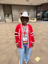 Illinois State Red Fleece Cardigan
